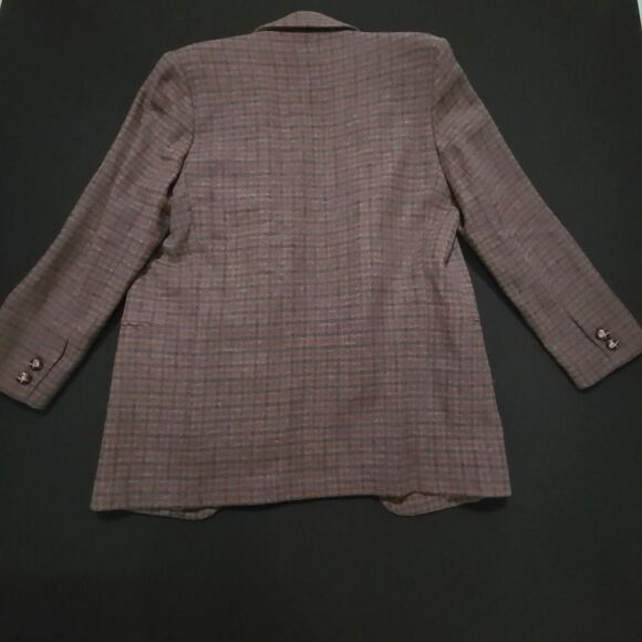 VTG Eddie Bauer Tweed Blazer SzM Wool Dark Academia Career Corp Preppy Gothic - Picture 12 of 13